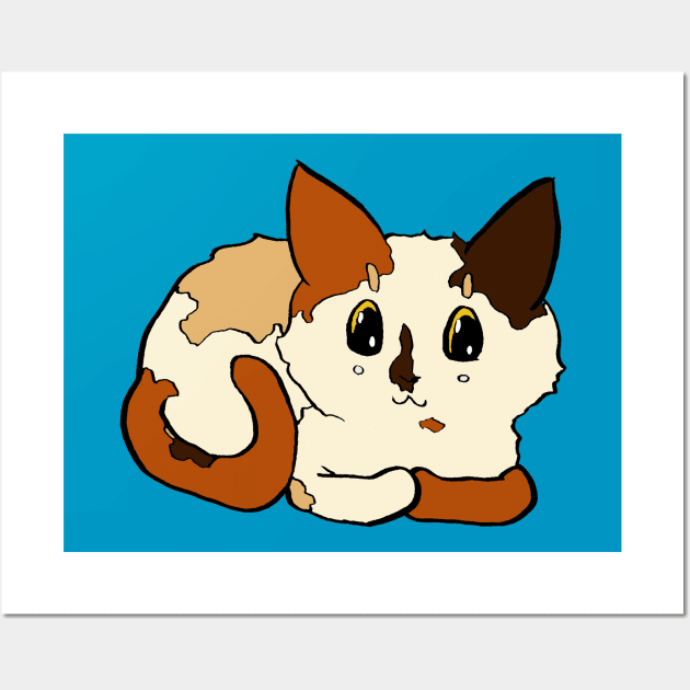 Shelter Cats - Calico Loaf Wall Art by FishWithATopHat